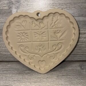 Pampered Chef 1996 Gardens Of The Heart Stoneware Mold (d3)